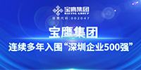 連續(xù)多年！寶鷹集團(tuán)入圍“深圳企業(yè)500強(qiáng)”